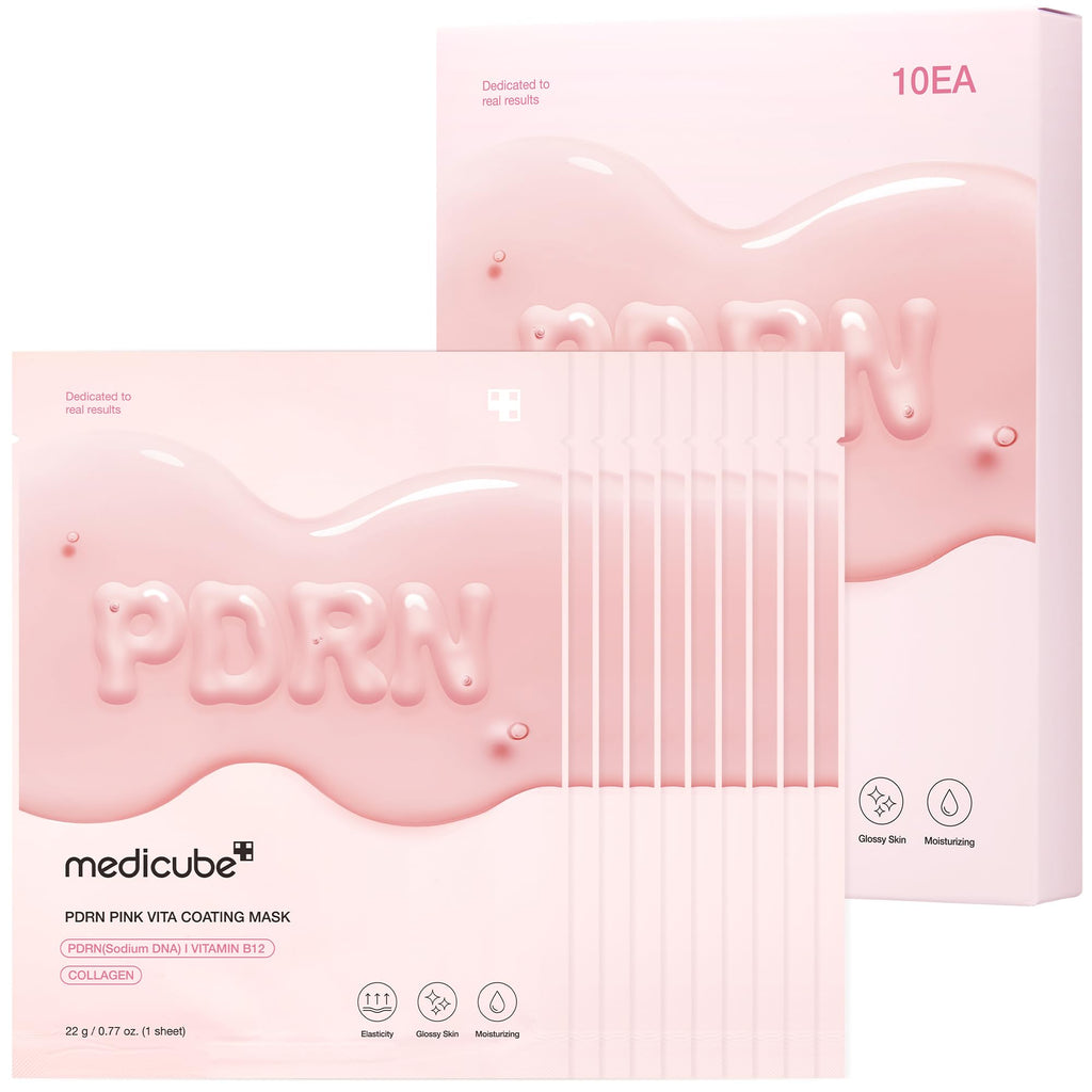 medicube Salmon DNA PDRN Pink Vita Coating Sheet Mask 10EA - Korean sheet mask - FENGGESTORE20