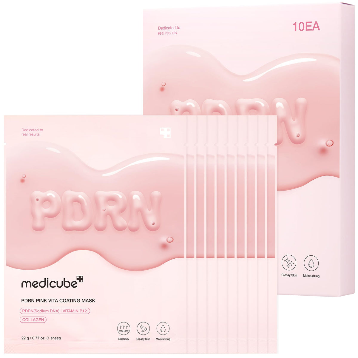 medicube Salmon DNA PDRN Pink Vita Coating Sheet Mask 10EA - Korean sheet mask - FENGGESTORE20
