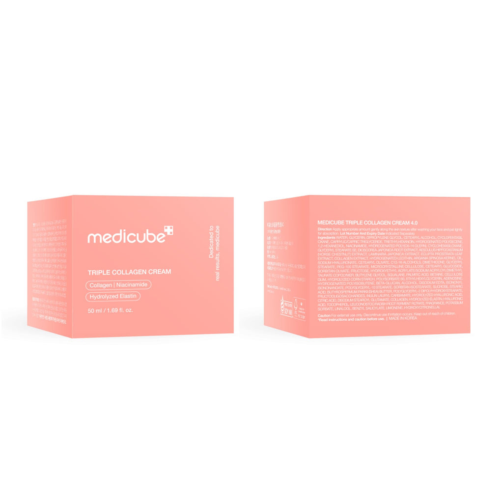 medicube Triple Collagen Cream - Hydrating & Firming Moisturizer with Hyaluronic Acid, Premium Elastin, Shea Butter - FENGGESTORE20