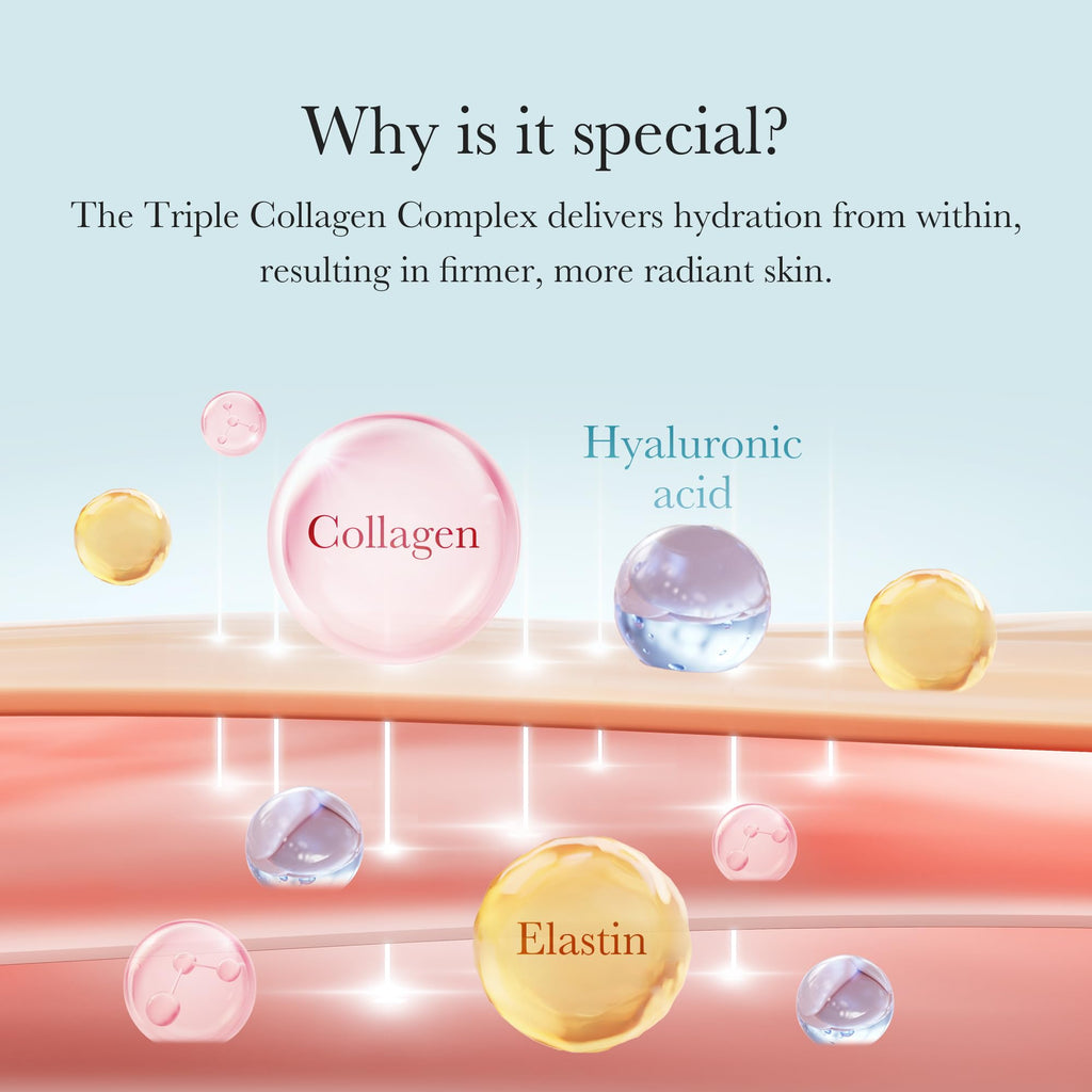 medicube Triple Collagen Cream - Hydrating & Firming Moisturizer with Hyaluronic Acid, Premium Elastin, Shea Butter - FENGGESTORE20
