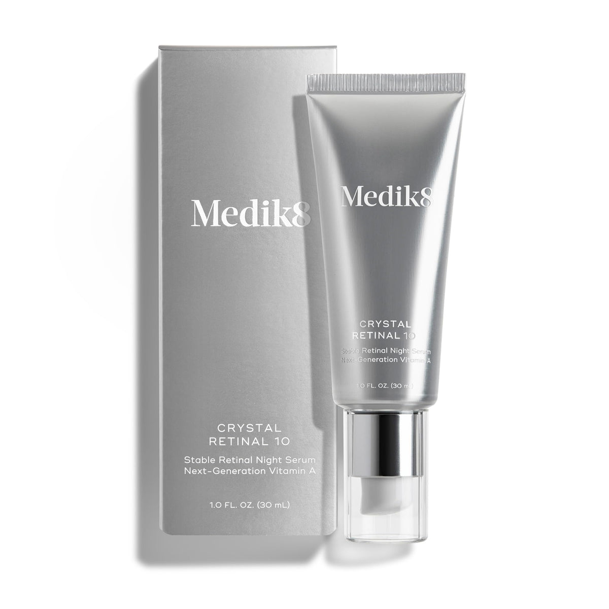 Medik8 Crystal Retinal 10 - Firming, Advanced Skin Retinaldehyde Face Serum - Night Serum with Hyaluronic Acid and Vitamin E - Gluten Free - 1 oz - FENGGESTORE20