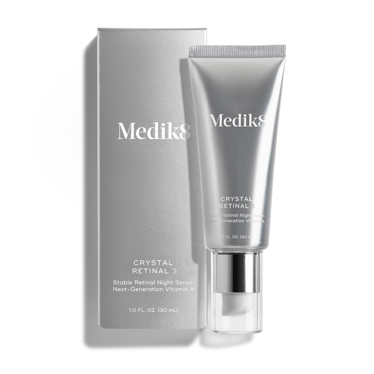 Medik8 Crystal Retinal 3 - Firming, Advanced Skin Retinaldehyde Face Serum - Night Serum with Hyaluronic Acid and Vitamin E - Gluten Free - 1 oz - FENGGESTORE20
