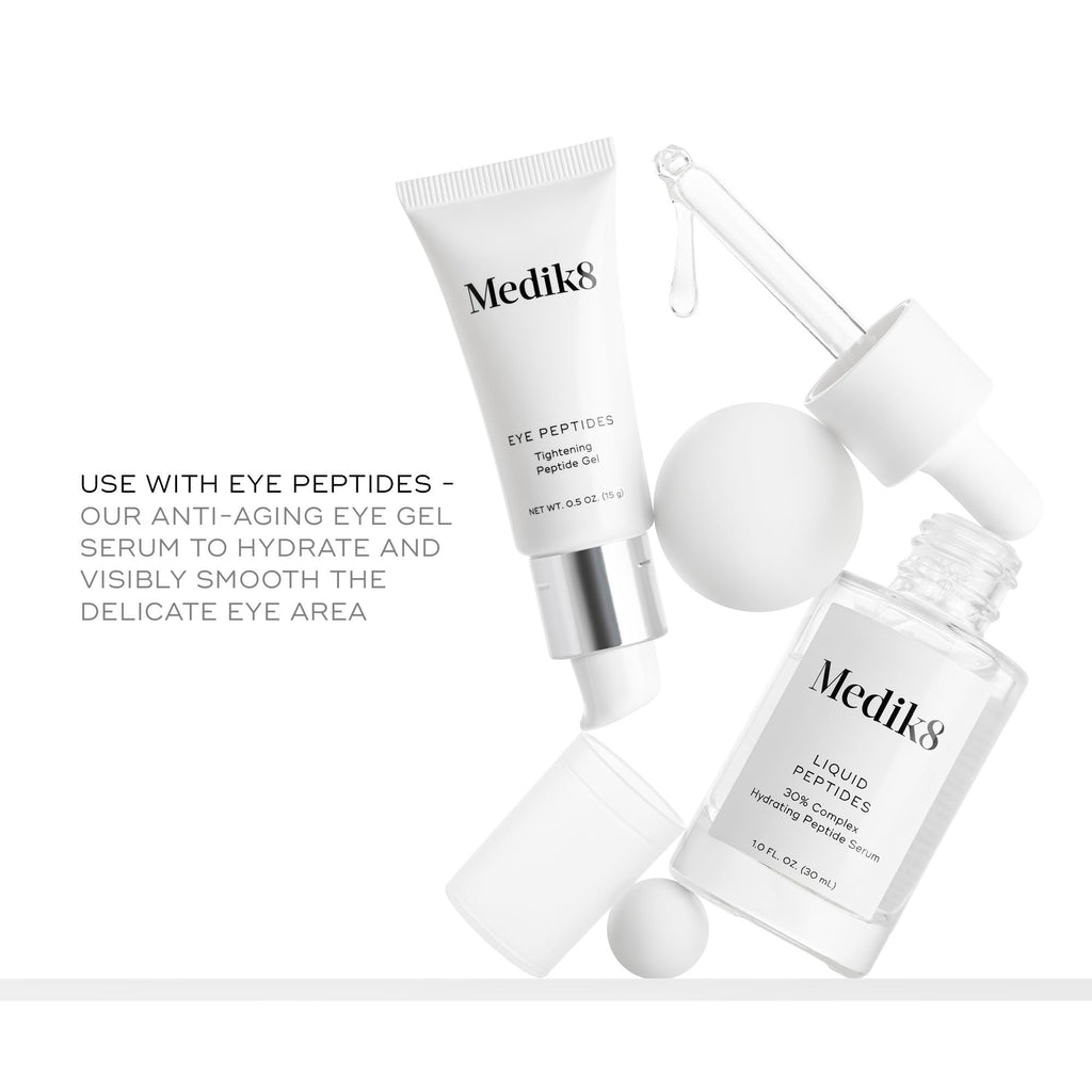 Medik8 Liquid Peptides - Multi Peptide Face Serum For Women and Men - Smooths Wrinkles and Fine Lines - Hydrating Serum - 1.0 oz - FENGGESTORE20