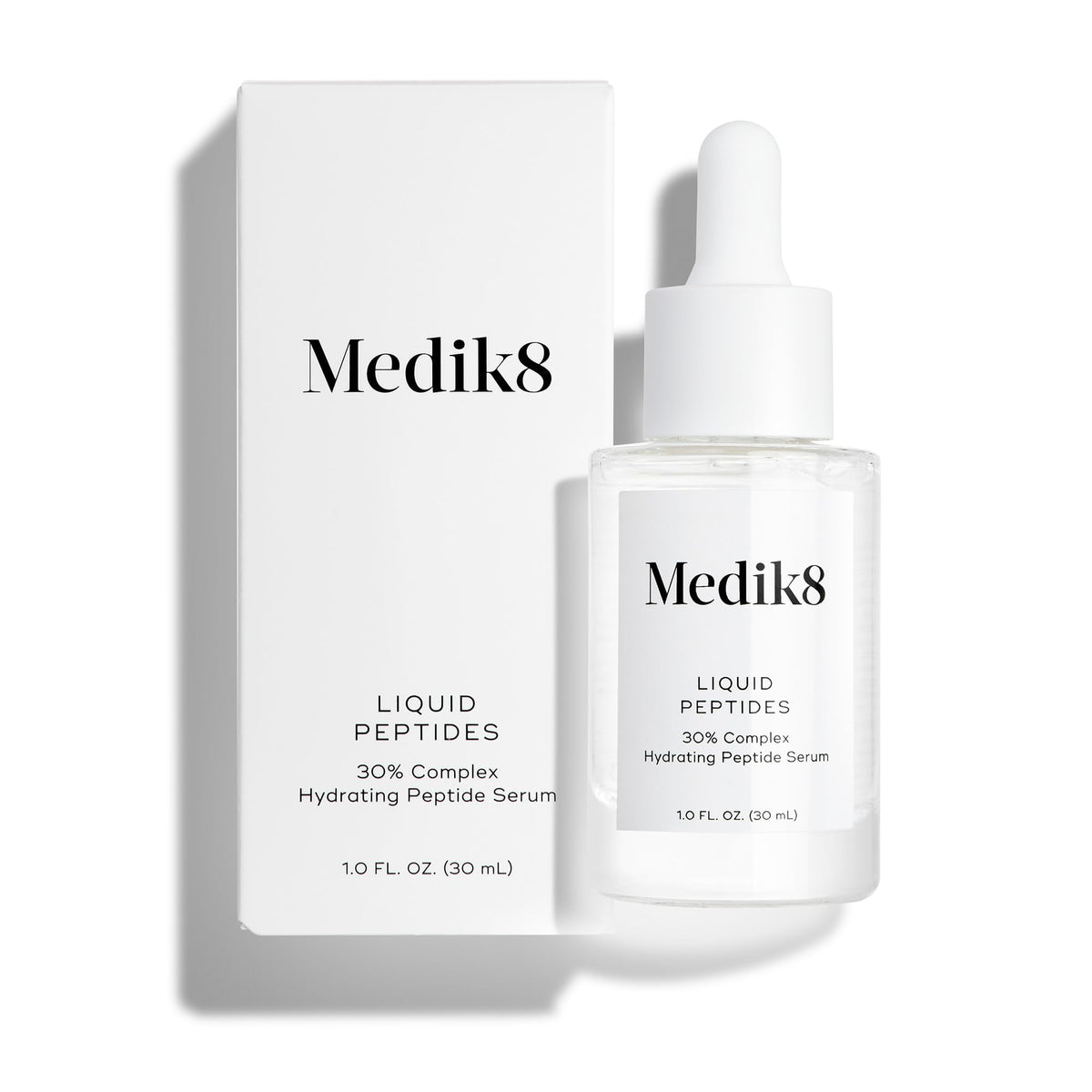 Medik8 Liquid Peptides - Multi Peptide Face Serum For Women and Men - Smooths Wrinkles and Fine Lines - Hydrating Serum - 1.0 oz - FENGGESTORE20