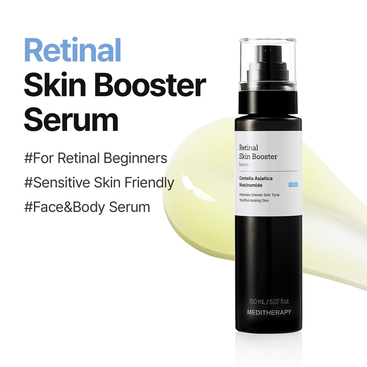 MEDITHERAPY Retinal Skin Booster Serum | Retinaldehyde, Niacinamide Anti-Aging Serum - K-Beauty Facial Serum for Fine Lines, Firming & Radiance - FENGGESTORE20