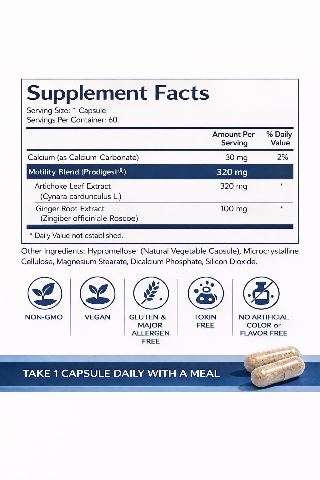 MediVite Supplements MediMotility 60ct – Physician-Approved Supplement for Healthy Gut Motility & Digestive Function – with Ginger Root & Artichoke Extract - FENGGESTORE20