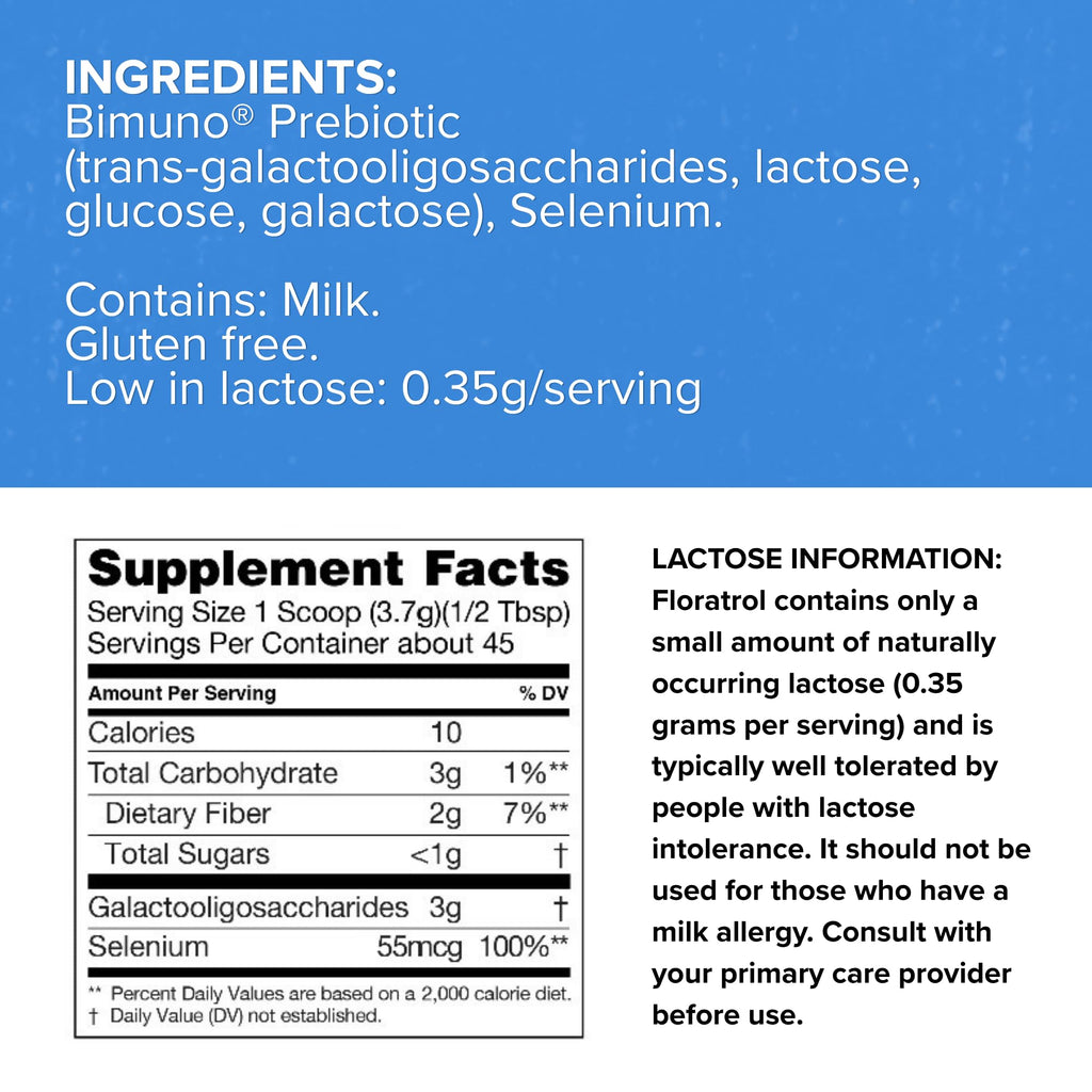 Medtrition Floratrol™ Prebiotic Fiber Powder for Digestive Health – Bimuno® GOS Prebiotic + Selenium – Supports Gut Health & Regularity – Dissolves Clear and Fast, - FENGGESTORE20
