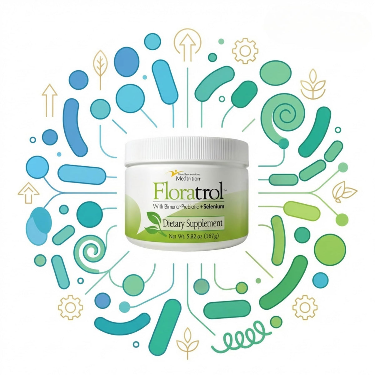 Medtrition Floratrol™ Prebiotic Fiber Powder for Digestive Health – Bimuno® GOS Prebiotic + Selenium – Supports Gut Health & Regularity – Dissolves Clear and Fast, - FENGGESTORE20