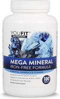 Mega Minerals Supplement by Youfit Nutrition | Trace Minerals | Premium Formula with Source of Minerals and Immune Health Support | Iron Free | All in One - FENGGESTORE20