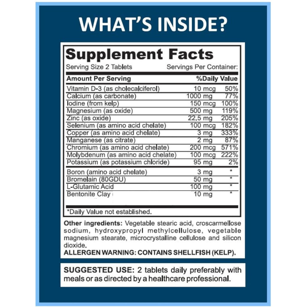 Mega Minerals Supplement by Youfit Nutrition | Trace Minerals | Premium Formula with Source of Minerals and Immune Health Support | Iron Free | All in One - FENGGESTORE20