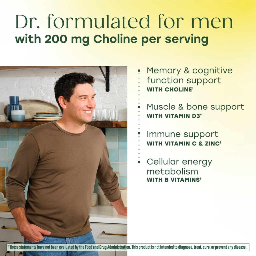 MegaFood Men's Advanced Multivitamin for Men - Doctor -Formulated - Choline, Vitamin B12, Vitamin D, Vitamin C & Zinc - Brain Health & Immune Support - FENGGESTORE20