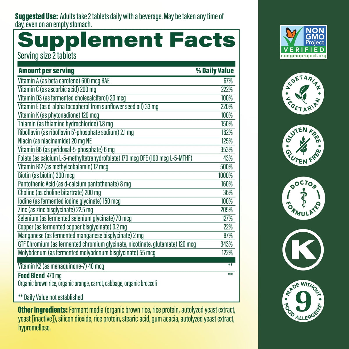 MegaFood Men's Advanced Multivitamin for Men - Doctor -Formulated - Choline, Vitamin B12, Vitamin D, Vitamin C & Zinc - Brain Health & Immune Support - FENGGESTORE20