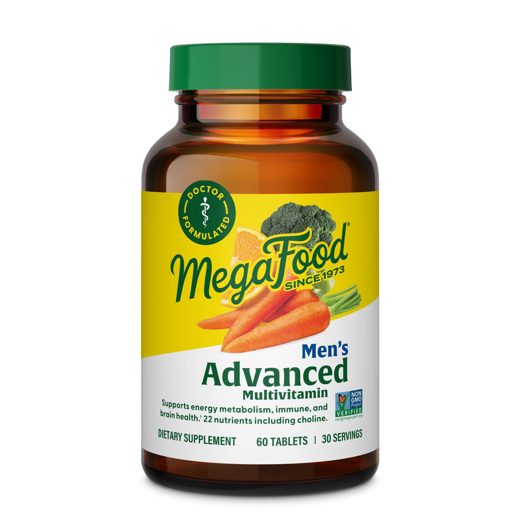 MegaFood Men's Advanced Multivitamin for Men - Doctor -Formulated - Choline, Vitamin B12, Vitamin D, Vitamin C & Zinc - Brain Health & Immune Support - FENGGESTORE20
