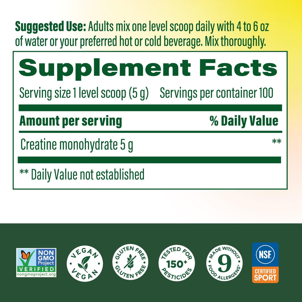 MegaFood Micronized Creatine Monohydrate Powder - Unflavored Post & Pre Workout Powder for Men & Women - Cognitive & Exercise Performance Support - FENGGESTORE20