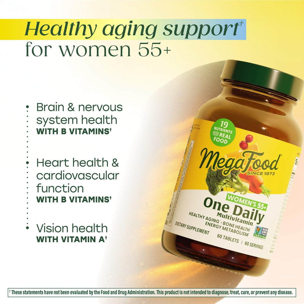 MegaFood, Women Over 55 One Daily, Supports Optimal Health and Wellbeing, Multivitamin and Mineral Dietary Supplement - FENGGESTORE20