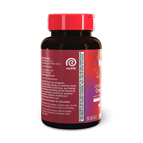 MegaRed Antarctic Krill Oil 500mg Omega 3 Fatty Acid Supplement, Extra Strength EPA & DHA Krill Oil Softgels (90cnt Box), Astaxanthin - FENGGESTORE20