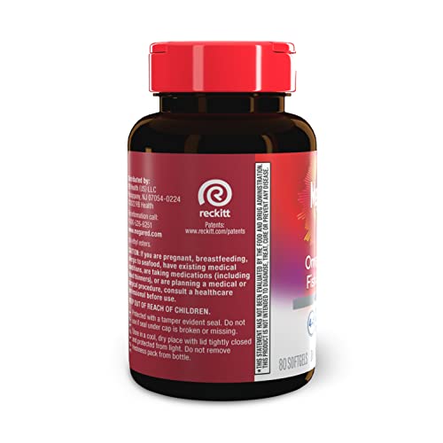 Megared Omega-3 Fish Oil + High Absorption Krill Oil 500mg Softgels, MegaRed Advanced 4in1 (80 count in a bottle) Concentrated Omega-3 Fish - FENGGESTORE20