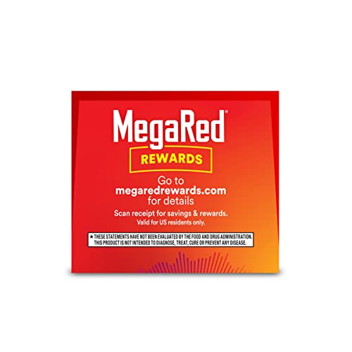 Megared Omega-3 Fish Oil + High Absorption Krill Oil 500mg Softgels, MegaRed Advanced 4in1 (80 count in a bottle) Concentrated Omega-3 Fish - FENGGESTORE20