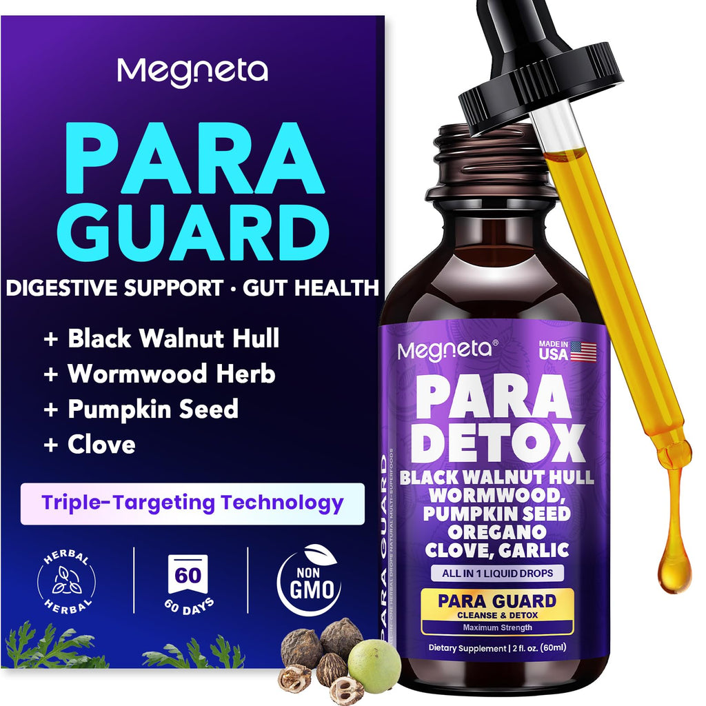 MEGNETA Wormwood Black Walnut Clove Cleanse for Humans- Herbal Gut Cleanse & Digestive Support with Garlic, - FENGGESTORE20
