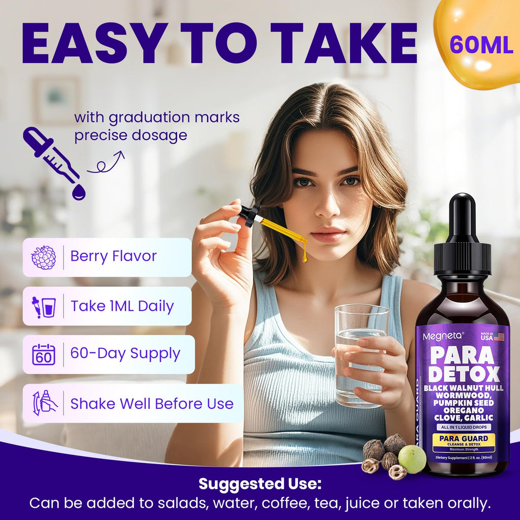 MEGNETA Wormwood Black Walnut Clove Cleanse for Humans- Herbal Gut Cleanse & Digestive Support with Garlic, - FENGGESTORE20