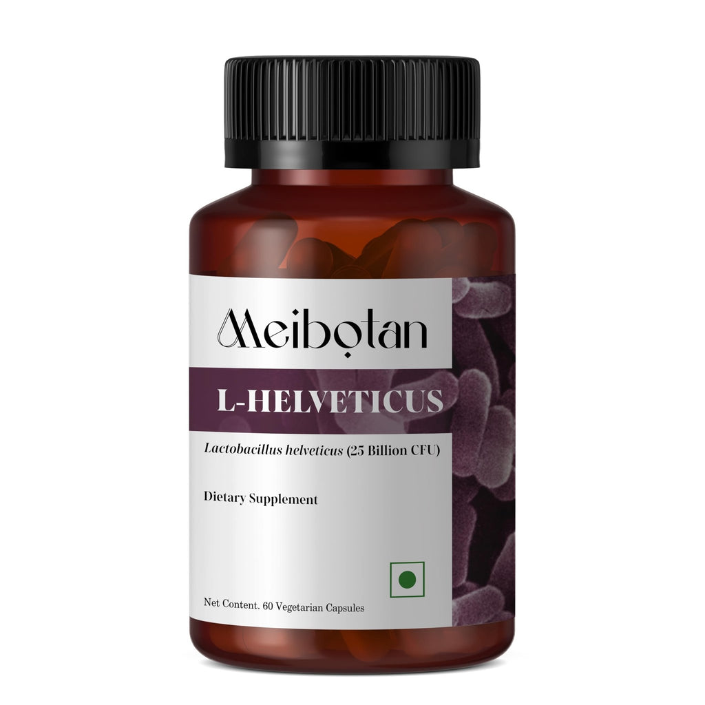 MEIBOTAN L-Helveticus Probiotic Bacteria with 25 Billion CFU for Women & Men, Helps Digestion, Nutrient Absorption and Fight Bad Bacterias - 60 Veggie Capsules - FENGGESTORE20