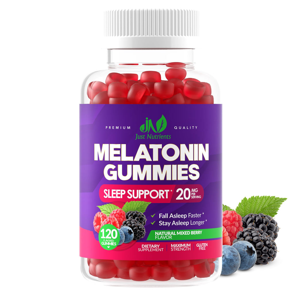 Melatonin 20mg Gummies (120 Count) - Maximum Strength Sleep Support for Adults with 10mg of Melatonin Per Gummy - Gluten-Free, Non-GMO, Vegetarian - FENGGESTORE20
