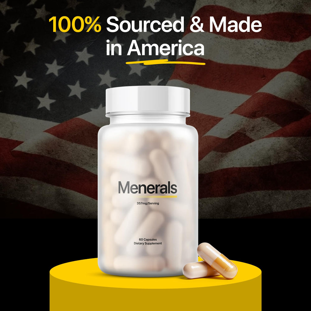 Menerals Mens Multivitamin – Powerful All in One Mineral Supplement for Men – Natural Trace Minerals with Fulvic Acid from Rich American Soil - FENGGESTORE20
