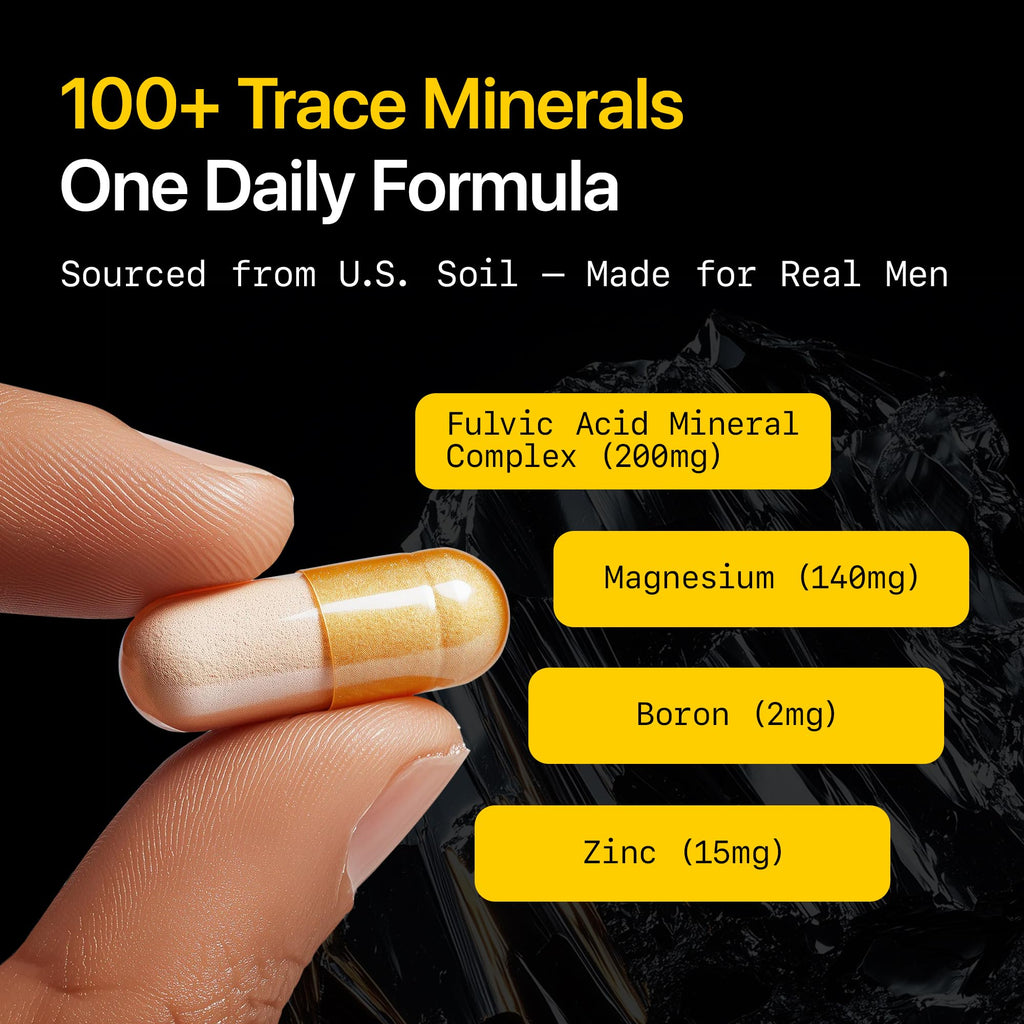 Menerals Mens Multivitamin – Powerful All in One Mineral Supplement for Men – Natural Trace Minerals with Fulvic Acid from Rich American Soil - FENGGESTORE20