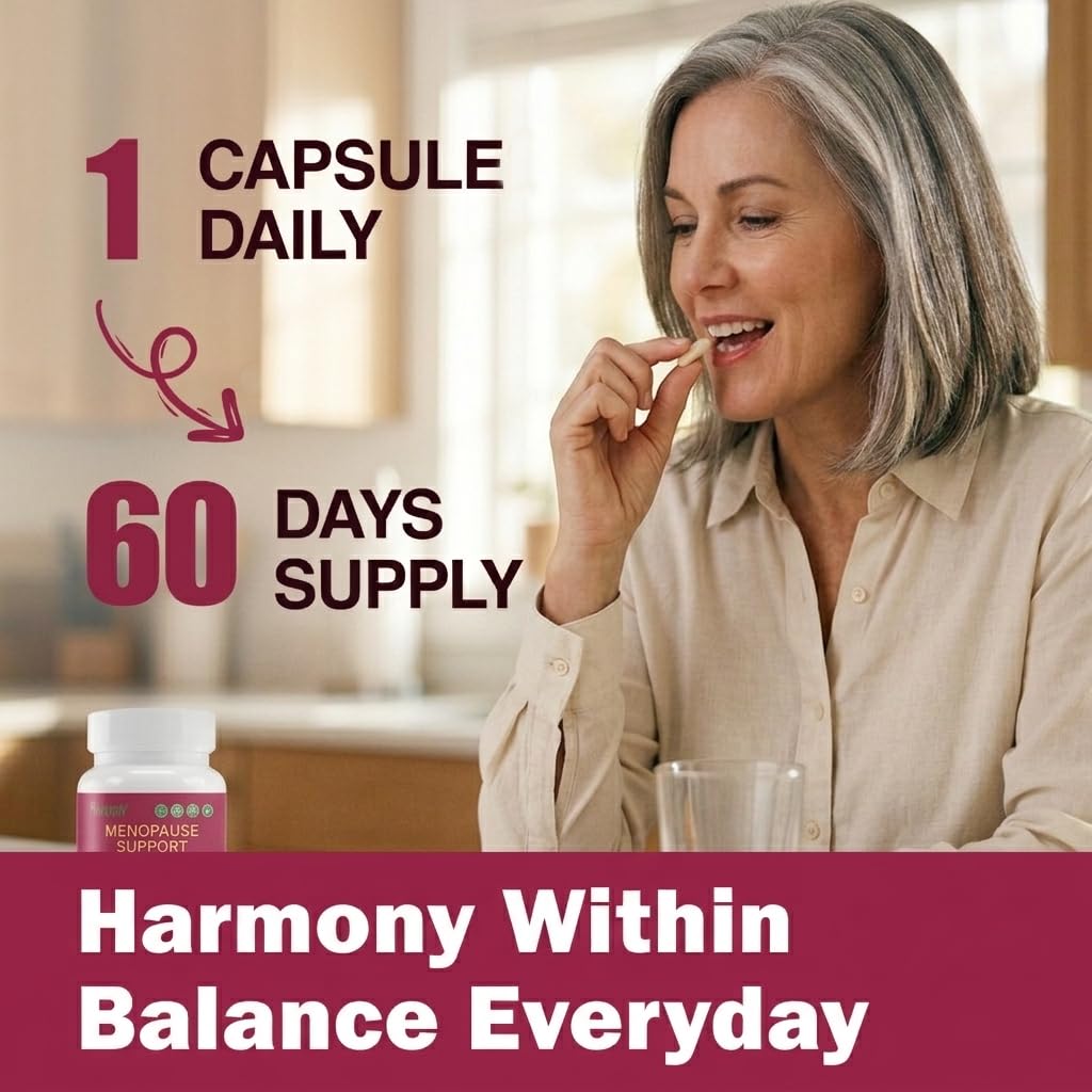 Menopause Supplements for Women with Probiotics, DIM, Black Cohosh, Chasteberry & Soy Isoflavones Support Hormone Balance & Helps Relieve Hot Flashes, Night Sweats - 60 Servings (Made & Tested in USA) - FENGGESTORE20