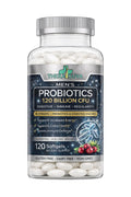 Men’s Advanced Probiotics 120 Billion CFU - 36 Strains + Prebiotics, Enzymes & Veggie Blend for Gut, Immune & Colon Health - 2 Month Supply, 120 Softgels - FENGGESTORE20