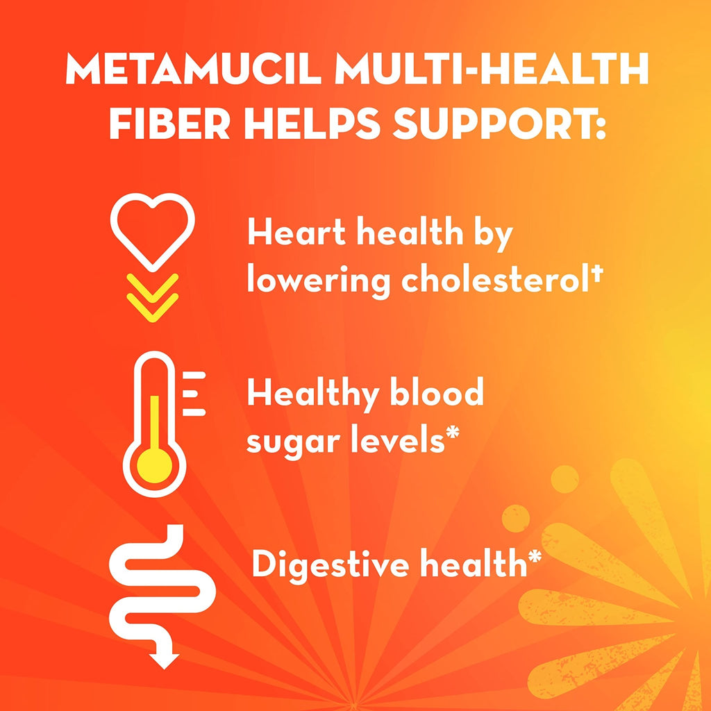 Metamucil Daily Fiber + Collagen, Psyllium Husk Powder, Plant Based Fiber Supplement, Sugar-Free with Stevia, 3-in-1 Fiber Supplement - FENGGESTORE20