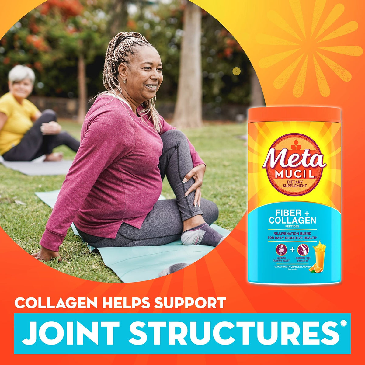Metamucil Daily Fiber + Collagen, Psyllium Husk Powder, Plant Based Fiber Supplement, Sugar-Free with Stevia, 3-in-1 Fiber Supplement - FENGGESTORE20