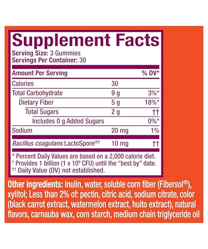 Metamucil Fiber Gummies for Adults with Probiotics for Bloating Relief, No Sugar Added Strawberry Kiwi BlackBerry Flavors, 5g Prebiotic - FENGGESTORE20