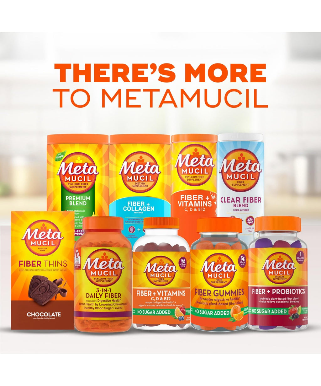 Metamucil Fiber Gummies for Adults with Vitamins C, D, B12 for Metabolism, No Sugar Added Citrus Berry Flavor, 5g Plant Based Prebiotic - FENGGESTORE20