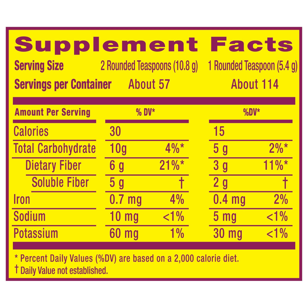 Metamucil, Psyllium Husk Powder, Unflavored with No Added Sweeteners, 114 Servings, 4-in-1 Fiber Supplement, Daily Psyllium Husk Fiber Powder - FENGGESTORE20