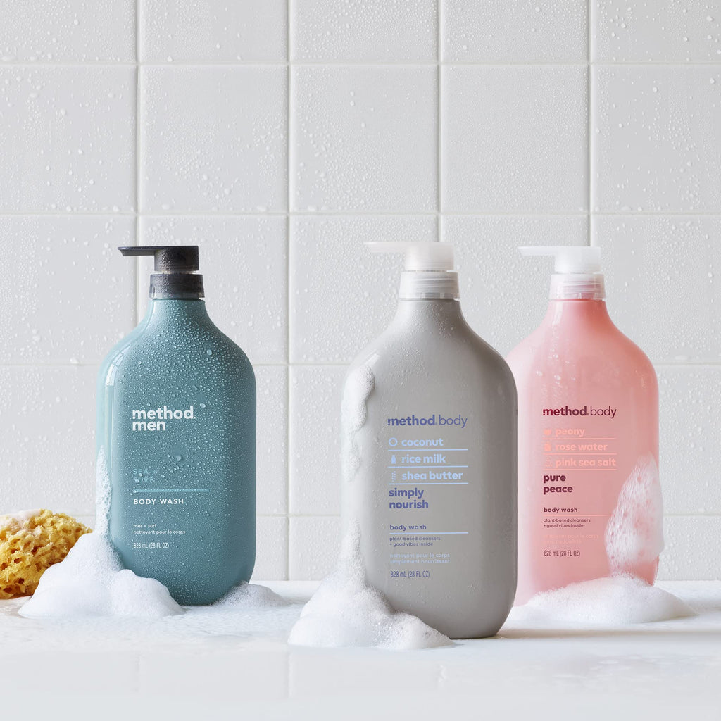 Method Body Wash, Simply Nourish, Paraben and Phthalate Free, 28 oz (Pack of 1) - FENGGESTORE20