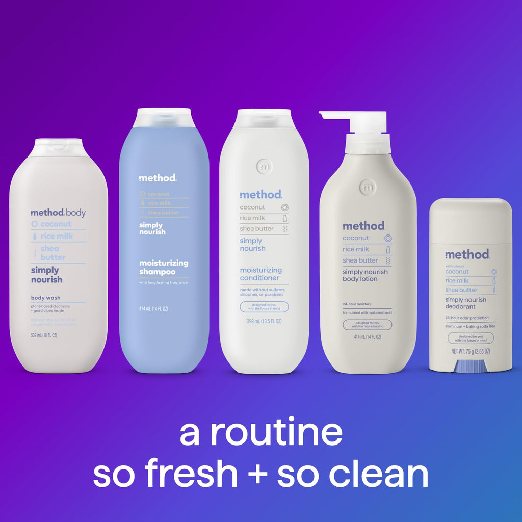 Method Body Wash, Simply Nourish, Paraben and Phthalate Free, 28 oz (Pack of 1) - FENGGESTORE20