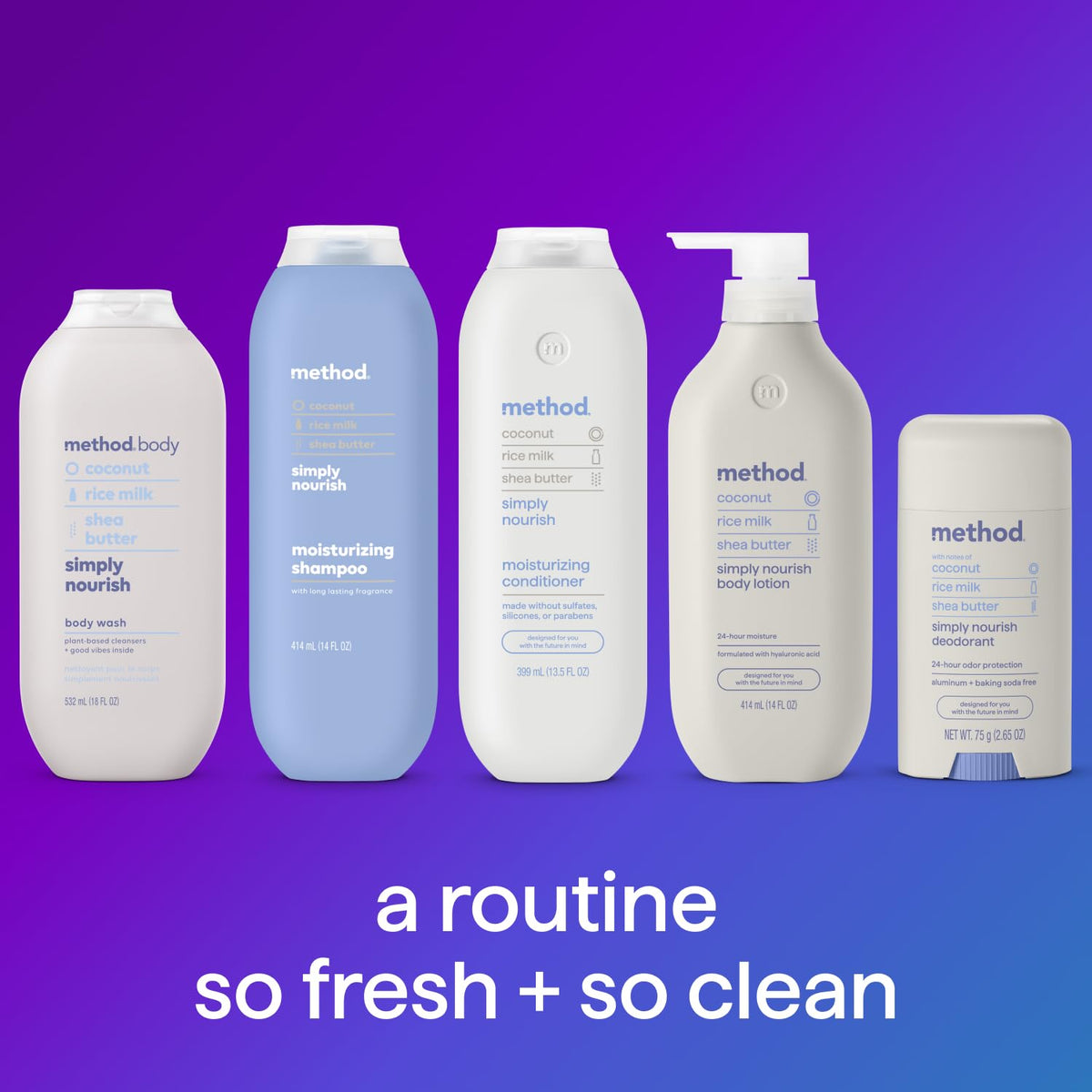 Method Body Wash, Simply Nourish, Paraben and Phthalate Free, 28 oz (Pack of 1) - FENGGESTORE20