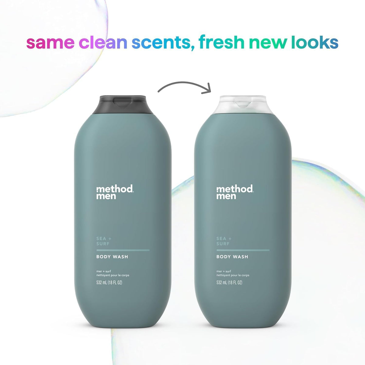 Method Men Body Wash, Sea and Surf Scent, Paraben and Phthalate Free, Quick-Lathering - FENGGESTORE20