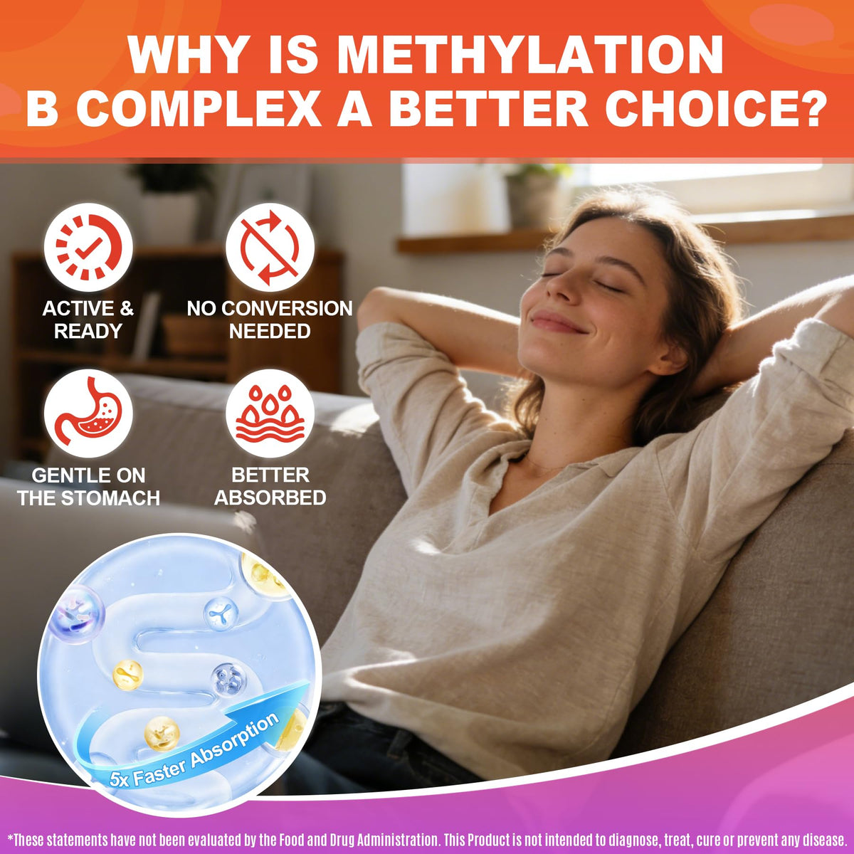 Methylated Vitamin B Complex Gummies for Women & Men - 12-in-1 Multivitamin with 1000 mcg Methyl B12, 1700 mcg Methylfolate, 2000 mcg Biotin, Inositol for Energy - FENGGESTORE20