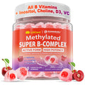 Methylated Vitamin B Complex Gummies for Women & Men - 12-in-1 Multivitamin with 1000 mcg Methyl B12, 1700 mcg Methylfolate, 2000 mcg Biotin, Inositol for Energy - FENGGESTORE20