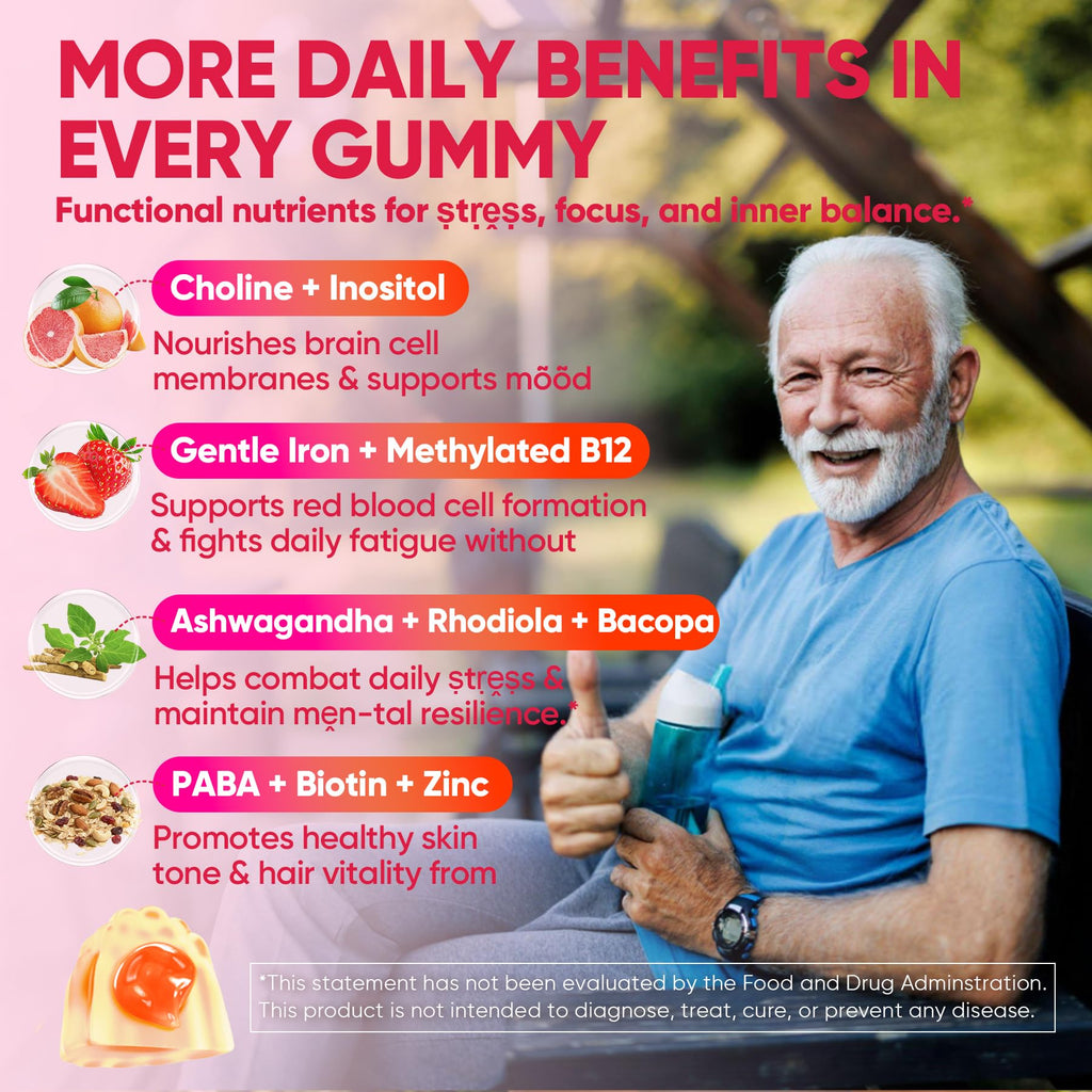 Methylated Vitamin B Complex Gummies for Women & Men, High Dose 2000 mcg Methyl B12, Liposomal Super All B Vitamins Methylfolate, B1, B2, B3, B5, B6, B7, Vitamin C, - FENGGESTORE20