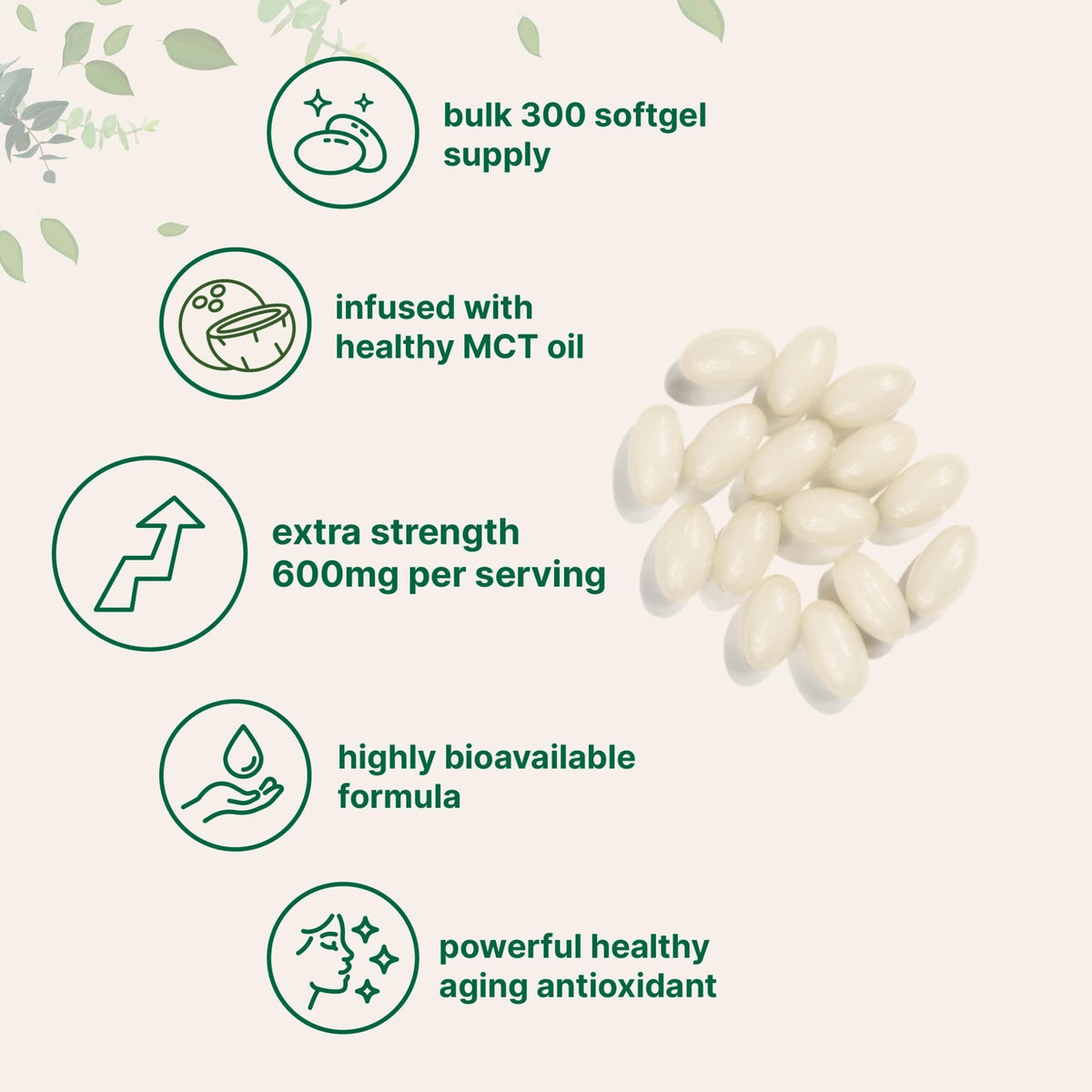 Micro Ingredients Alpha Lipoic Acid 600mg with MCT Oil, 300 Softgels | ALA Supplement for Liver, Antioxidants, Nerve, Cardiovascular Health Support - FENGGESTORE20