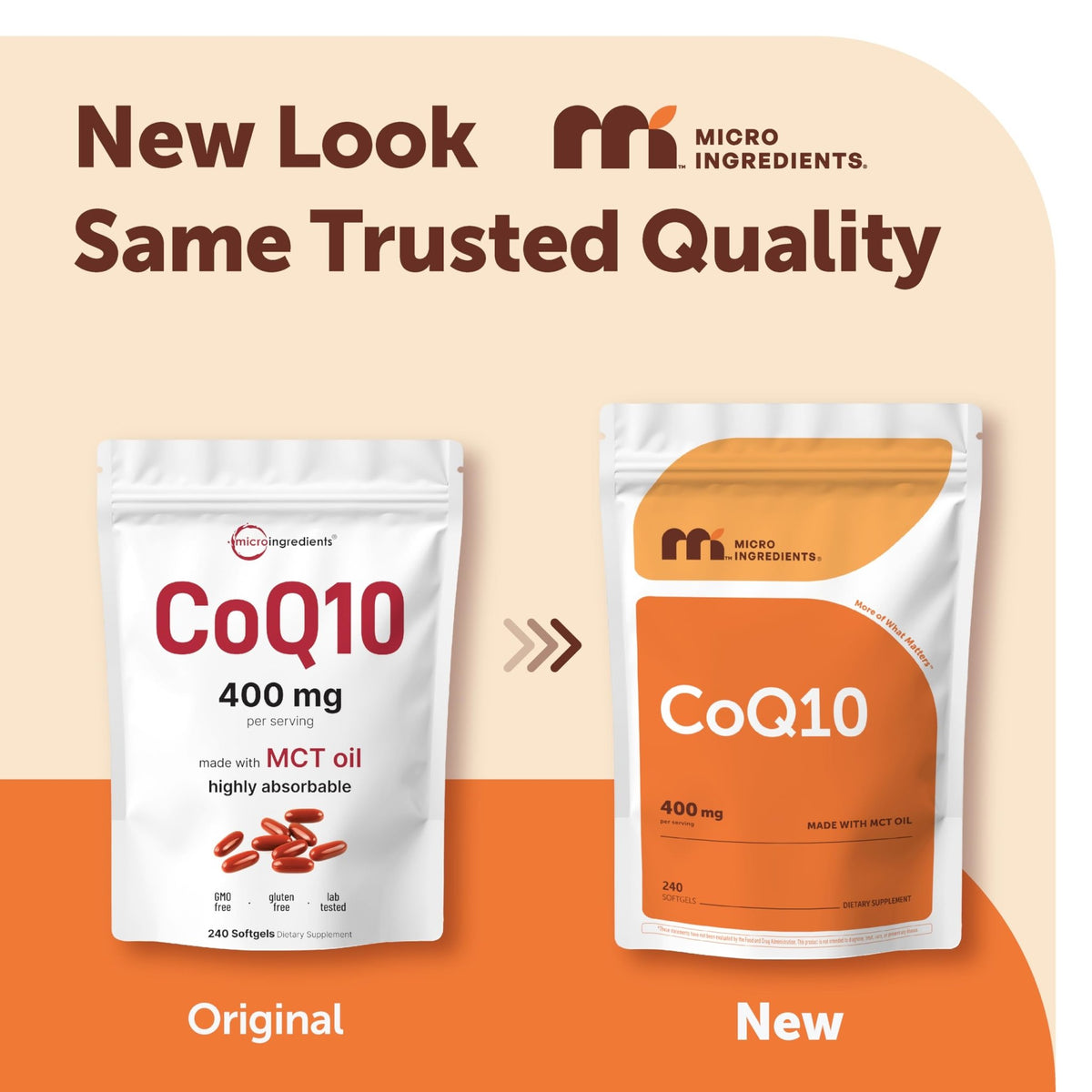 Micro Ingredients CoQ10 400 mg Per Serving, 240 Softgels | Made with Coconut MCT Oil | Coenzyme Q10 (Ubiquinone) | Non-GMO - FENGGESTORE20