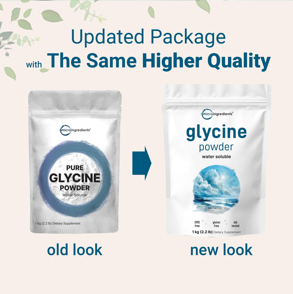 Micro Ingredients Glycine Powder, 1KG (2.2 Pounds), Glycine 1000mg Per Serving, Water Soluble and Products of USA - FENGGESTORE20