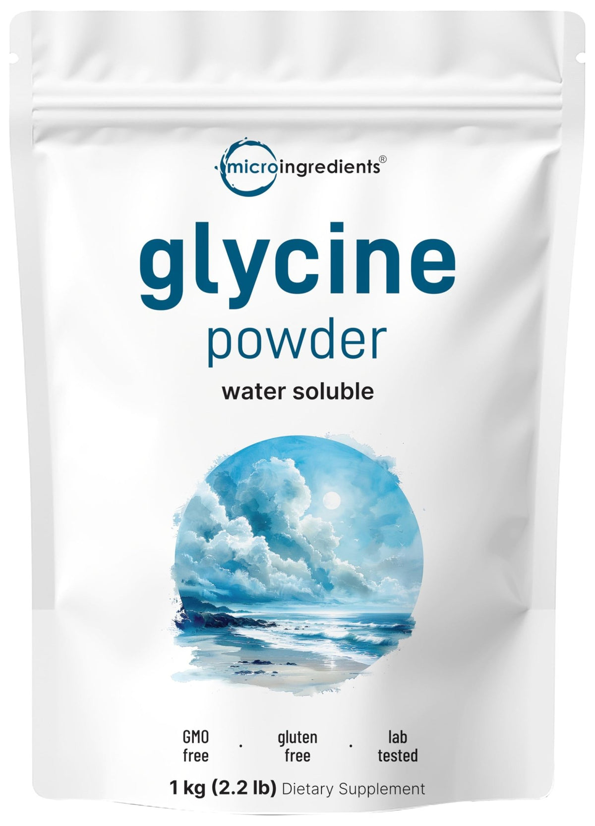 Micro Ingredients Glycine Powder, 1KG (2.2 Pounds), Glycine 1000mg Per Serving, Water Soluble and Products of USA - FENGGESTORE20