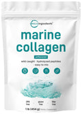 Micro Ingredients Marine Collagen Peptides Powder, 1 lb | Type I Marine Collagen + Natural Protein | Wild-Caught Fish Source - FENGGESTORE20