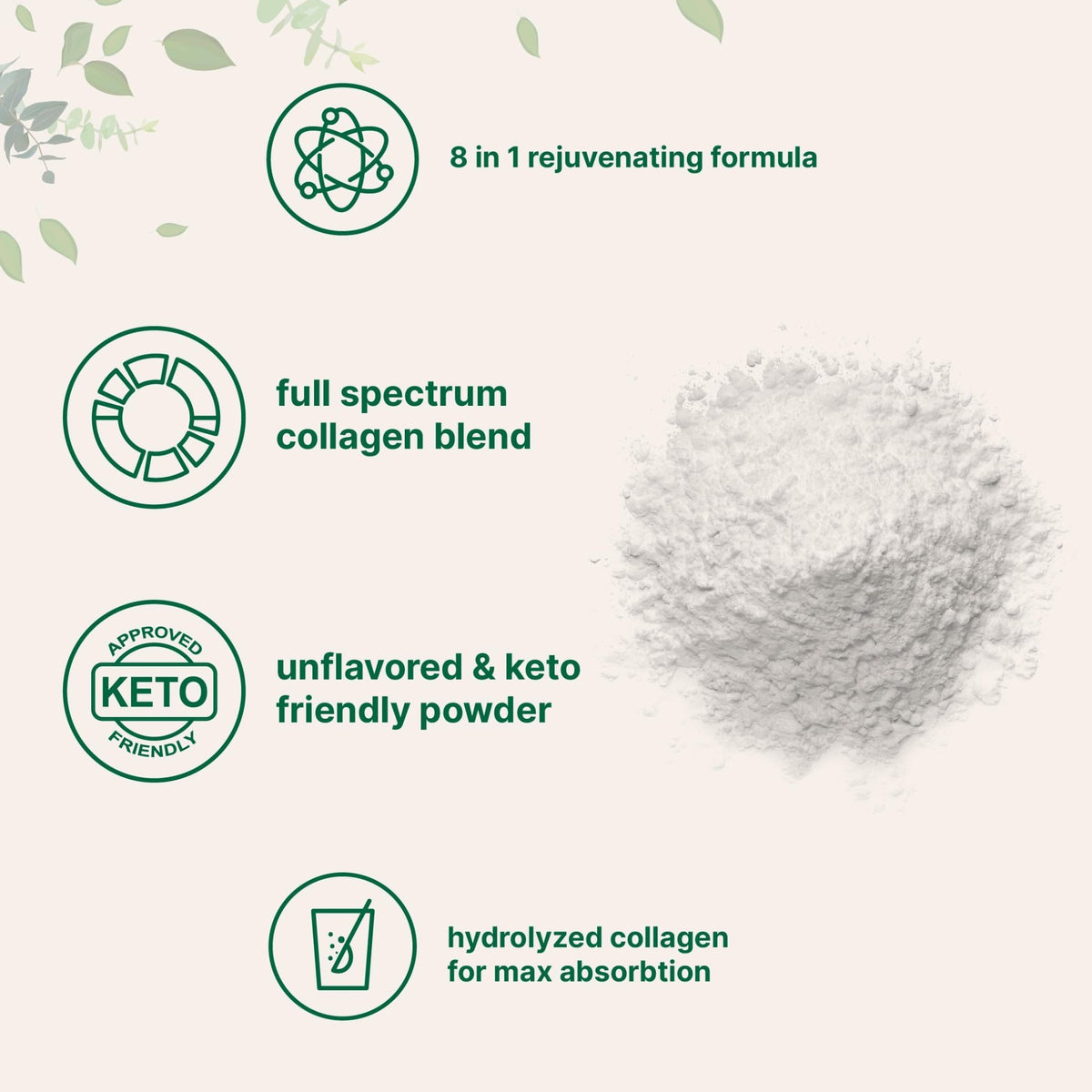 Micro Ingredients Multi Collagen Peptides Powder, 2lb – Hydrolyzed Type I,II,III,V,X with Biotin, Hyaluronic Acid, Vitamin C – Unflavored Collagen for Women & Men - FENGGESTORE20