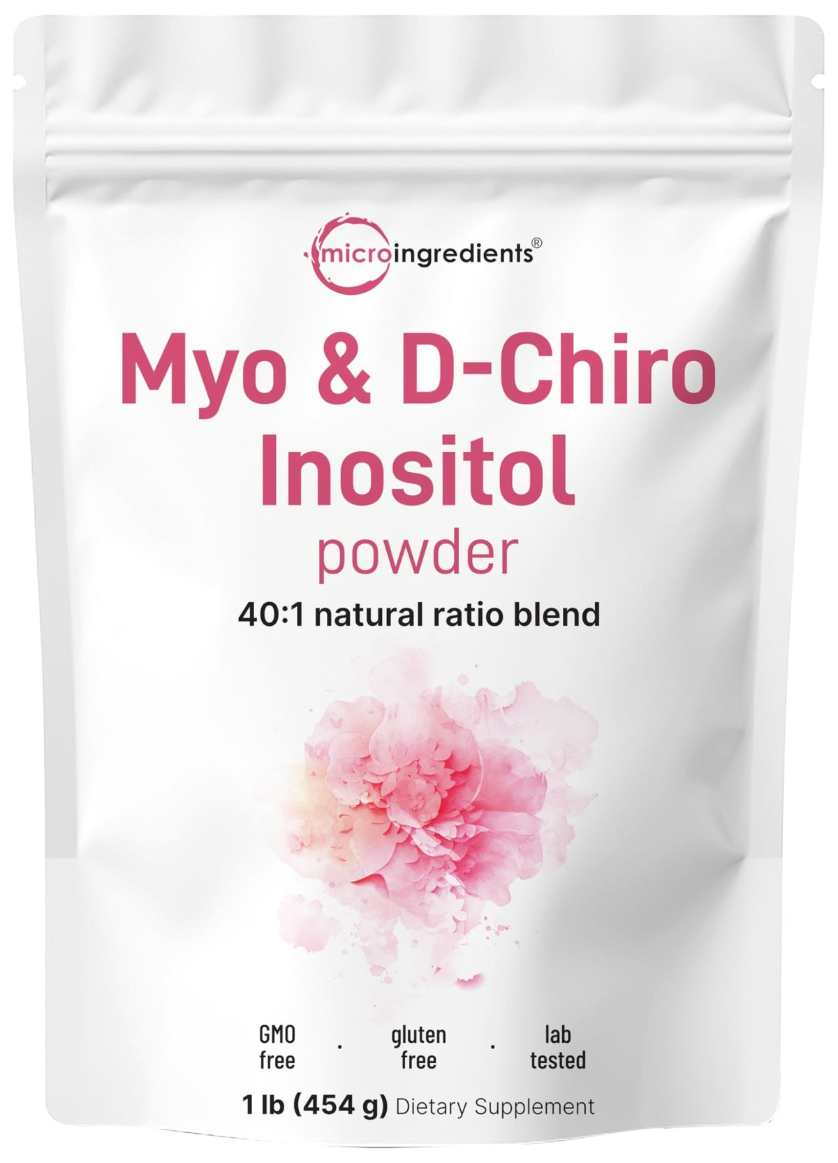 Micro Ingredients Myo-Inositol & D-Chiro Inositol Powder, 1lb (221 Servings) | 40:1 Ideal Ratio Inositol Supplement for Women | Supports Hormonal Balance - FENGGESTORE20
