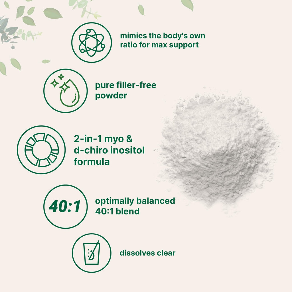 Micro Ingredients Myo-Inositol & D-Chiro Inositol Powder, 1lb (221 Servings) | 40:1 Ideal Ratio Inositol Supplement for Women | Supports Hormonal Balance - FENGGESTORE20